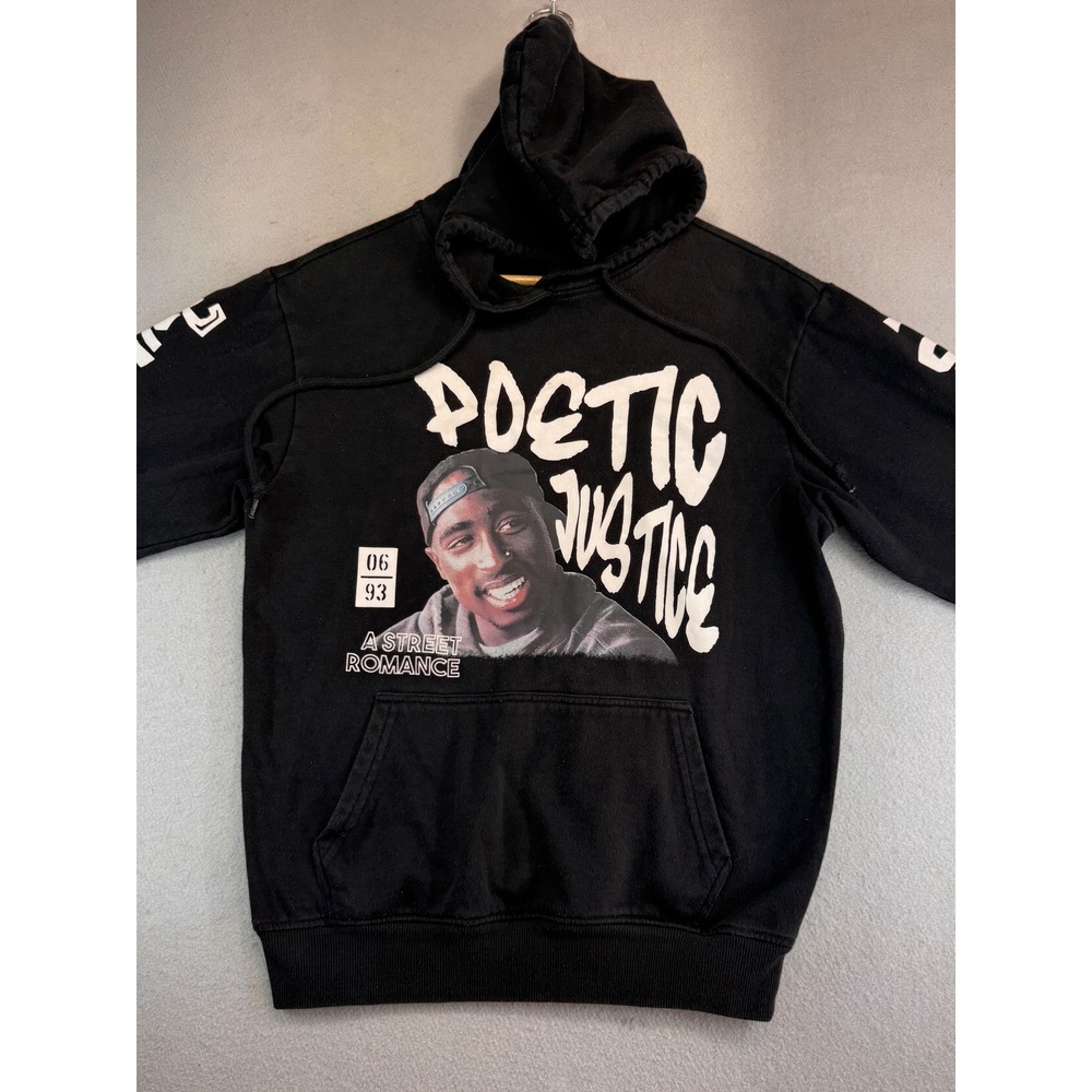 Chemistry Poetic Justice Tupac Shakur Graphic Hoodie Black XS A Street Romance